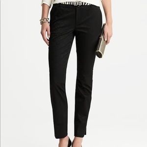 Banana Republic Camden Fit Jacquard Black Pants